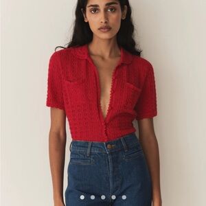 Doen Gloriana Top in Bright Cherry